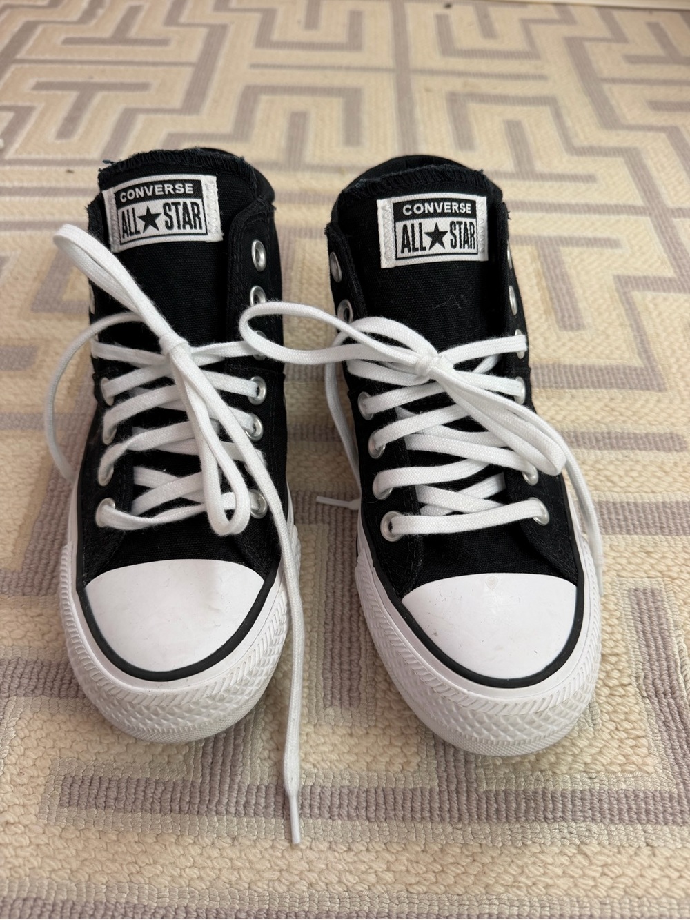 Converse Black and White High Top Sneakers